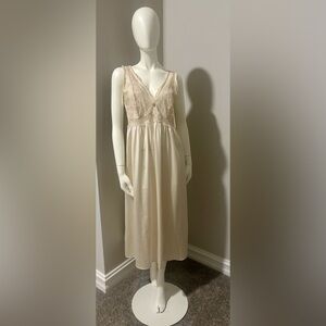 Luxurious Cream Lace Nightgown